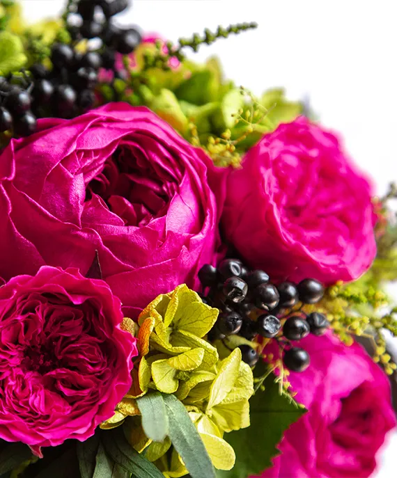 自然な花姿が人気のガーデンローズ