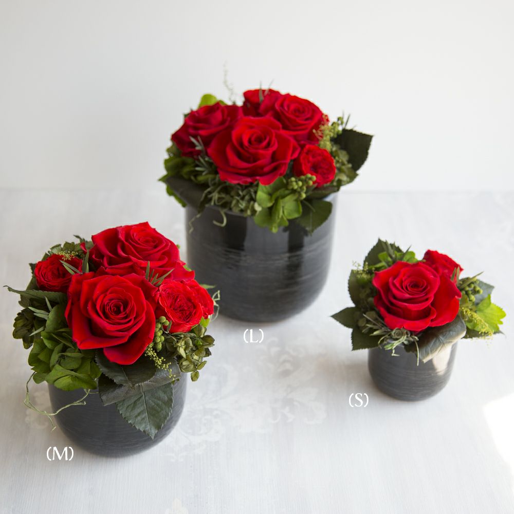 [一個￥１１００]　プリザーブドフラワー用　花器 バラ売りです！即購入不可 ヘブンリー(L)/レッド （プリザーブドフラワー） | 最高級プリザーブド