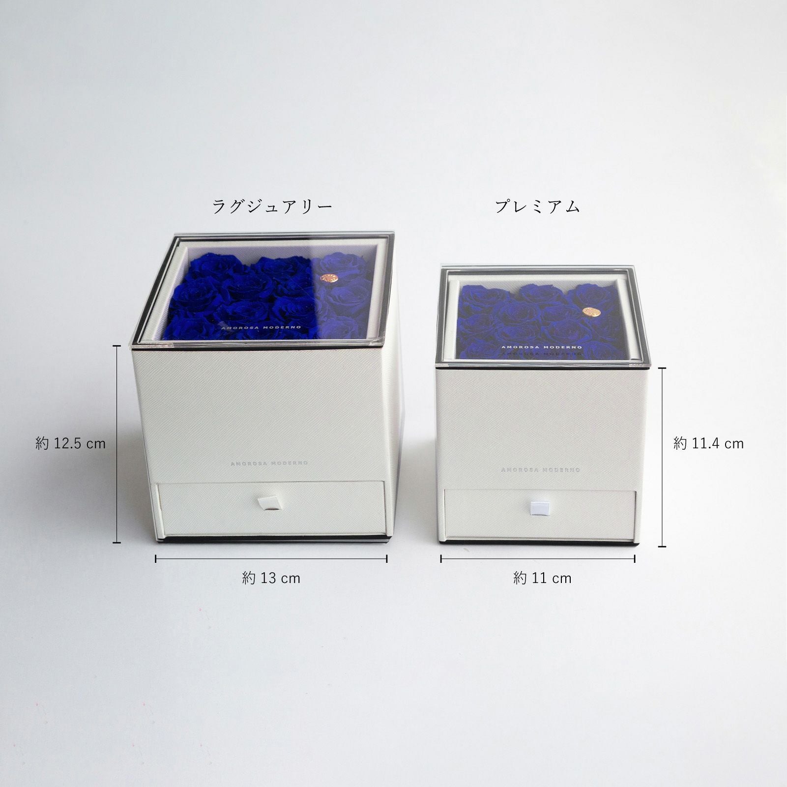 ダーズンローズドゥロワー(プレミアム)/ブルー （プリザーブドフラワー
