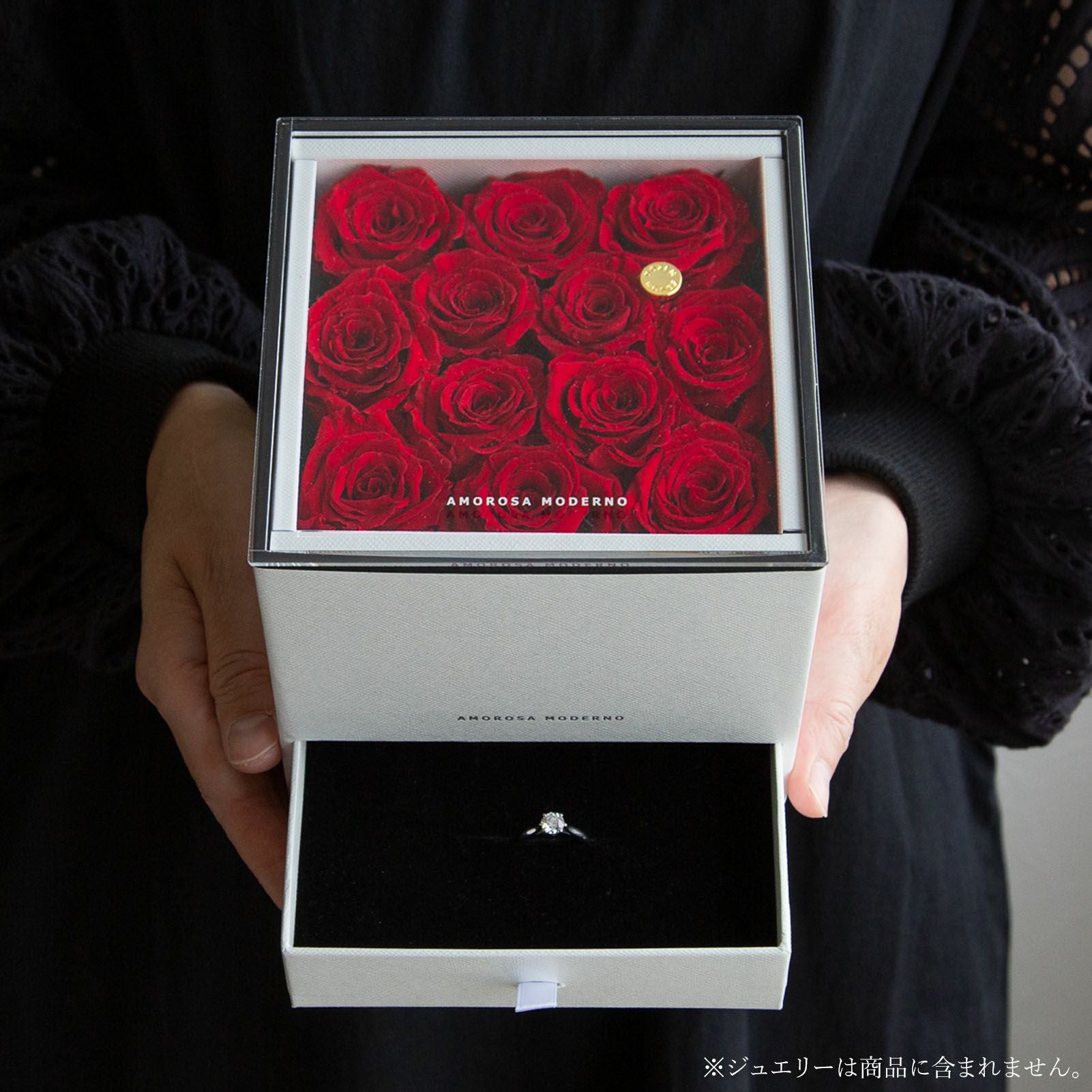 ダーズンローズマイプレシャス(ラグジュアリー)/レッド （プリザーブド