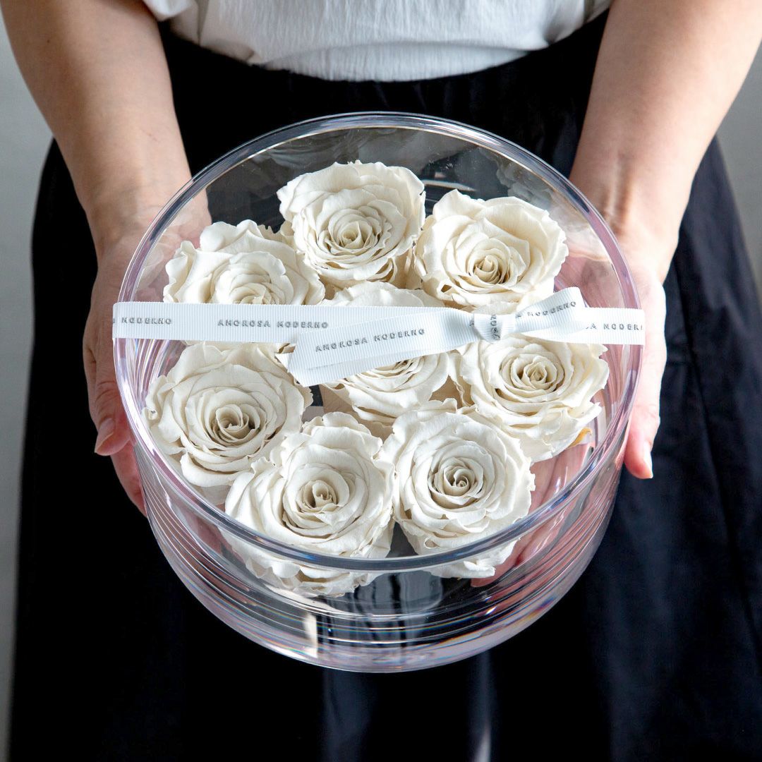 ブリリアント(M)/ホワイト （プリザーブドフラワー） | 最高級