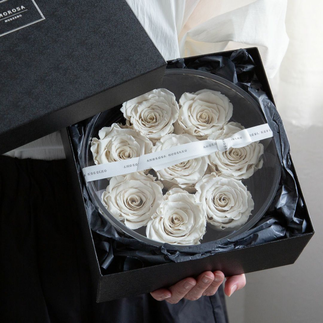 ブリリアント(M)/ホワイト （プリザーブドフラワー） | 最高級